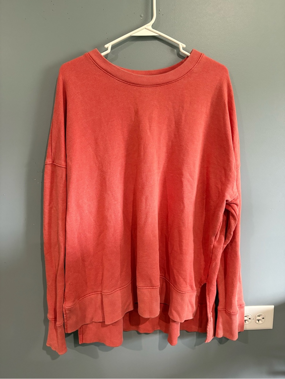 Time and Tru Women's XXL (20) Orange Sweatshirt High-Low Hem Pullover Crewneck